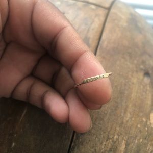 Catbird Famous Letter Ring (sz 7), “breathe”